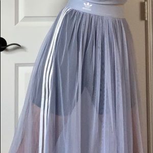 LIMITED EDITION Adidas Originals Sheer Blue Maxi Skirt